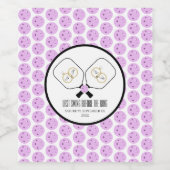 Laatste schommel Voor de Ring Bruiloft Pickleball Wijn Etiket (Enkel label)