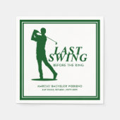 Laatste schommel voor de Ring Golf Bachelor Servet (Voorkant)