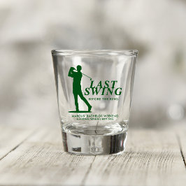 Laatste schommel voor de Ring Golf Bachelor Shot Glas