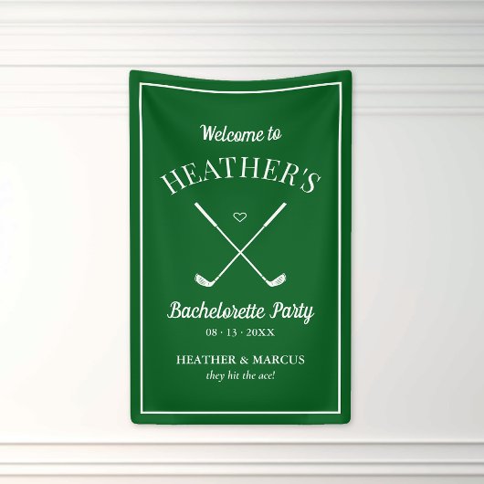 Laatste schommel voor de Ring Golf Bachelorette Spandoek