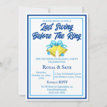 Laatste schommel voor de ring Pickleball Wedding B