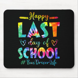 Laatste Schooldag Buschauffeur Leven Zomer Tie Dye Muismat