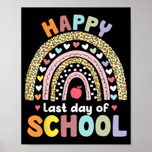 Laatste Schooldag Docent Student Afstuderen Regen Poster