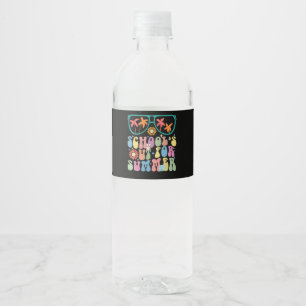 Laatste Schooldag Groovy School Gaat Uit Voor Zome Waterfles Etiket