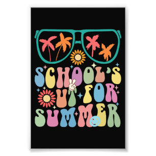 Laatste Schooldag Groovy School Is Uit Voor De Zom Foto Afdruk