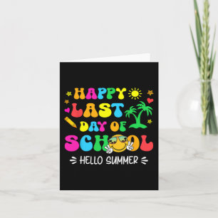 Laatste Schooldag Hallo Zomer Studenten En Docente Kaart