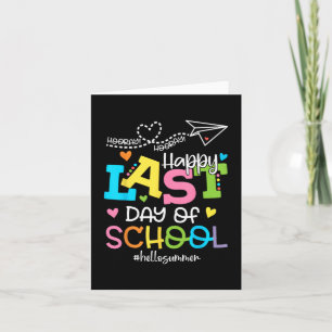 Laatste Schooldag Hallo Zomer Studenten En Docente Kaart