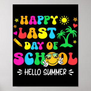 Laatste Schooldag Hallo Zomer Studenten En Docente Poster