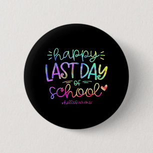 Laatste Schooldag Hallo Zomer Studenten En Docente Ronde Button 5,7 Cm