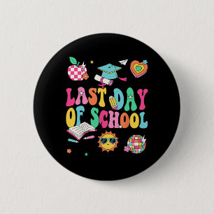Laatste Schooldag Leraar Jongen Meisje Afstudeerde Ronde Button 5,7 Cm