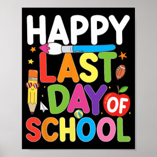 Laatste Schooldag Leraar Student Zomer Afstuderen Poster