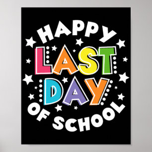 Laatste Schooldag Leraren Kinderen Laatste Schoold Poster