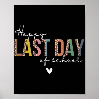 Laatste Schooldag Luipaard Docent Student Kinderen Poster