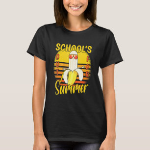 Laatste schooldag uit voor zomervakantie banaan t-shirt