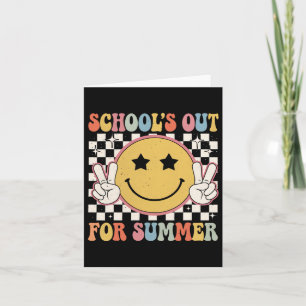 Laatste Schooldag Vintage Scholen Sluiten Voor De  Kaart