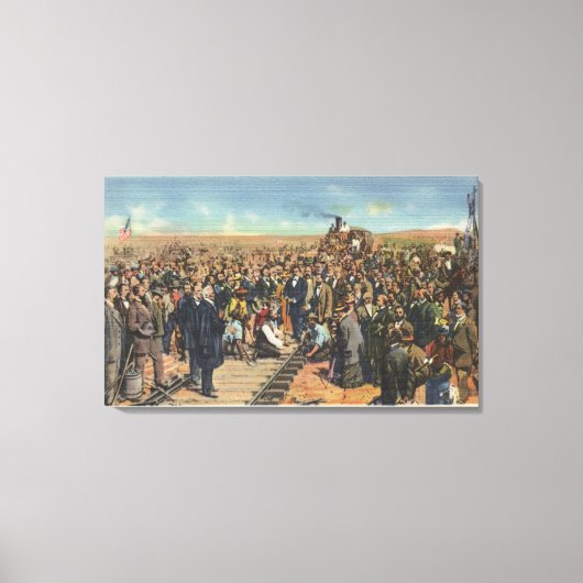 Laatste Spike rijden - Spoorwegspoor Canvas Afdruk (Voorkant)