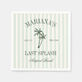 Laatste Splash Beach Palms Bachelorette Servet (Voorkant)