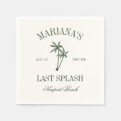 Laatste Splash Beach Palms Bachelorette Servet (Voorkant)