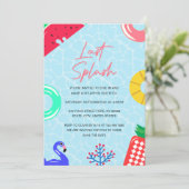 Laatste Splash Pool Feest Bachelorette Kaart (Staand voorkant)