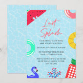 Laatste Splash Pool Feest Bachelorette Kaart (Voorkant / Achterkant)