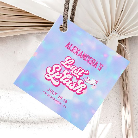 Laatste Splash Pool Feest Bruidsmeisjesfeest Bedankjes Labels