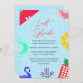 Laatste Splash Spinster Afscheidsfeestje Kaart (Voorkant / Achterkant)