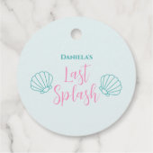 Laatste Splash Zeemeermin Shell Strand Meisjesfees Bedankjes Labels (Achterkant)