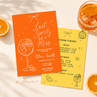 Laatste Spritz Als Uitnodiging Voor Een Ongehuwde