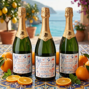 Laatste Spritz Amalfi Kust Meidenavakantiefeest Sparkling Wijnetiket