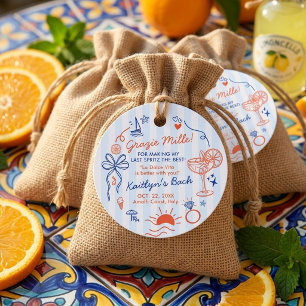 Laatste Spritz Amalfi Kust Vrijgezellenfeest Bedankjes Labels