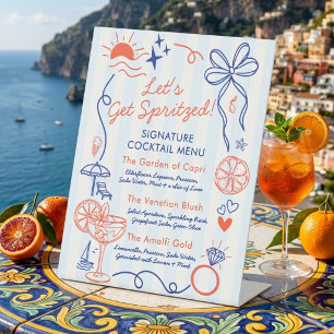 Laatste Spritz vrijgezellenfeest signatuur drank Reclamebord Met Voetstuk