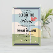 Laatste Swing Bachelor Golf Weekend Party Kaart (Staand voorkant)