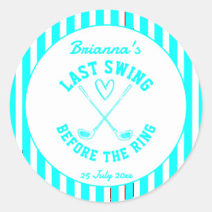 Laatste swing golf country club vrijgezellenfeest ronde sticker
