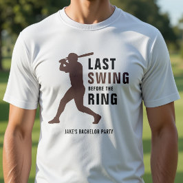 Laatste Swing Voor de Bachelorfeestje Honkbal Ring T-shirt