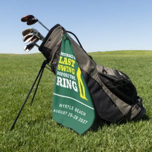 Laatste Swing Voor de Ring Bachelor Golf Handdoek