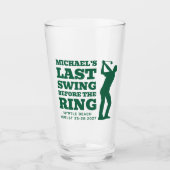 Laatste Swing Voor de Ring Bachelor Shotglas Glas (Voorkant)