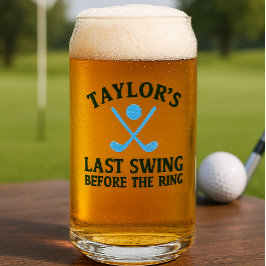 Laatste Swing Voor De Ring Golf Bachelor Blikvorm Glas