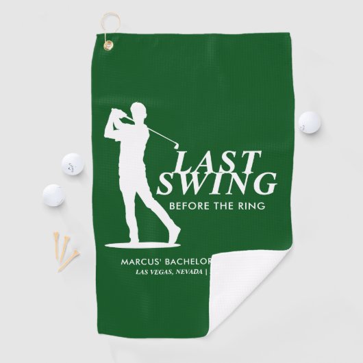 Laatste Swing voor de Ring Golf Bachelor Golfhanddoek (Insitu)