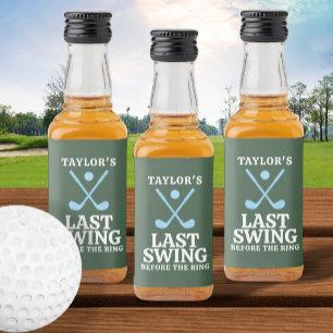 Laatste Swing Voor De Ring Golf Bachelor Likeurfles Etiket