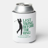 Laatste swing voor de Ring Golf Bachelor Party Blikjeskoeler (Blikje Achterkant)