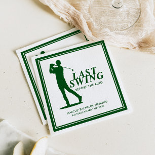 Laatste Swing Voor de Ring Golf Bachelor Servet