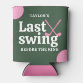 Laatste swing voor de ring golf bachelorette blikjeskoeler (Voorkant)