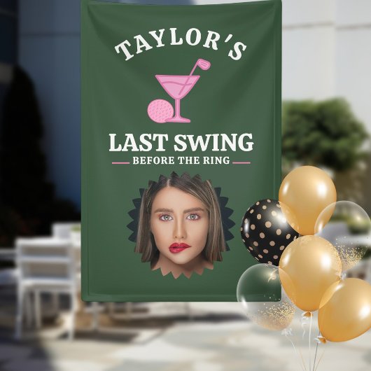 Laatste Swing Voor De Ring Golf Bachelorette Spandoek
