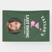 Laatste Swing Voor De Ring Golf Bachelorette Spandoek (Horizontaal)