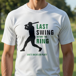 Laatste Swing Voor de Ring Honkbal Bachelor Party T-shirt