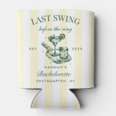 Laatste Swing Voor De Ring Pickleball Bachelorette Blikjeskoeler (Achterkant)