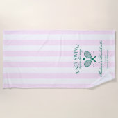 Laatste Swing Voor De Ring Retro Tennis Bach Strandlaken (Voorkant)