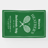 Laatste Swing Voor de Ring Tennis Bachelorette Spandoek (Horizontaal)