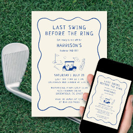Laatste Swing Voor de Ring Verloofdengsfeer Blauw Kaart