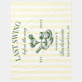 Laatste swing voor het Ring Pickleball Bach Weeken Fleece Deken (Voorkant)